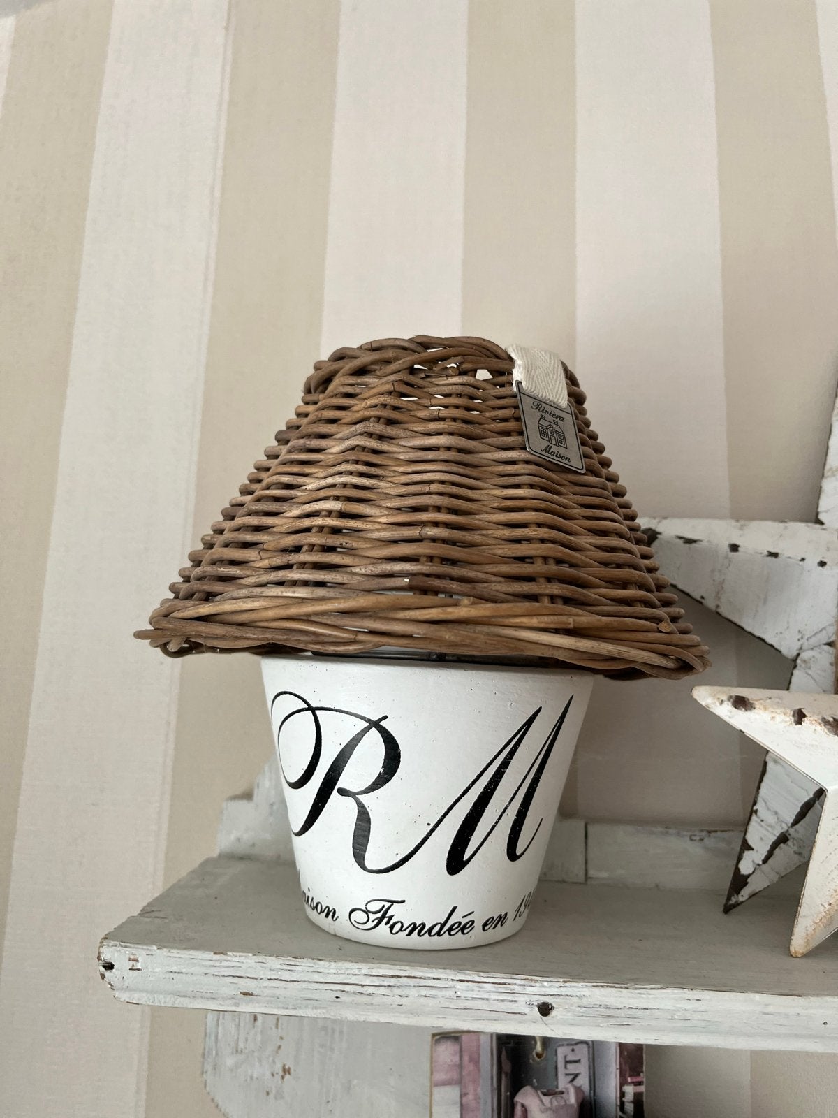Decoratieve rieten accessoires van Rivièra Maison, Ophalen of Verzenden, Natuurlijk materiaal, Bruin, Landelijk