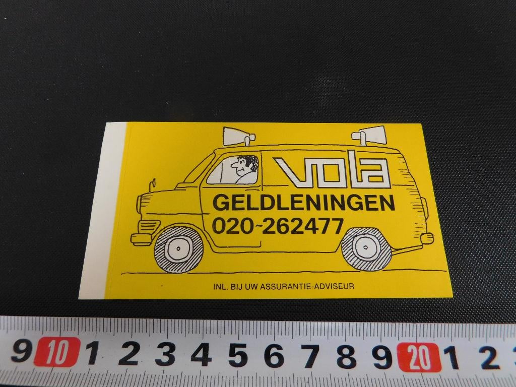 sticker VOLA Geldleningen  GK816 *, Verzamelen, Stickers, Ophalen, Zo goed als nieuw