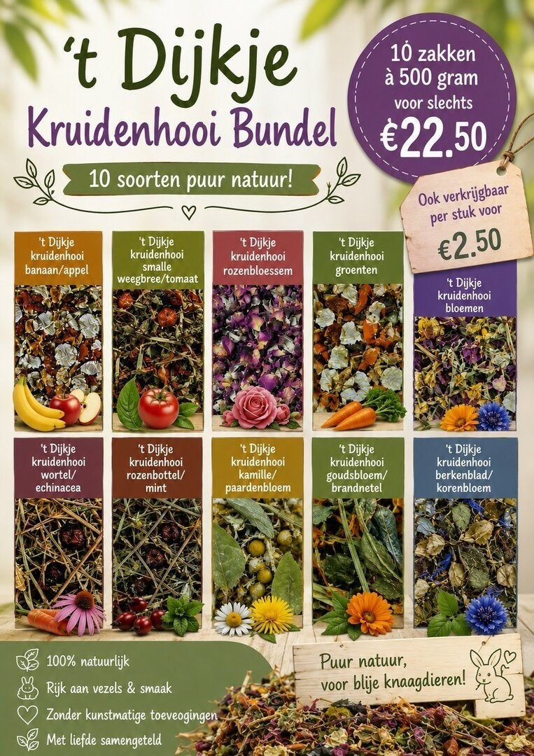 kruidenhooi bundel 10x500 gram, Dieren en Toebehoren, Dierenvoeding, Ophalen of Verzenden