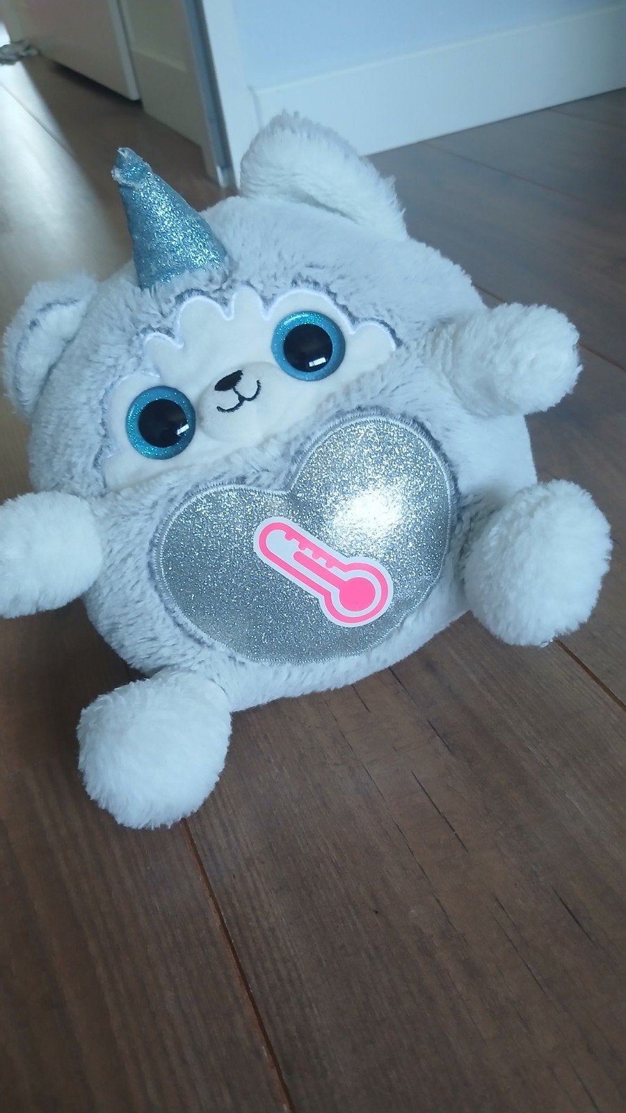 Schattige vliegende eenhoorn knuffel met glitterhart, Ophalen of Verzenden