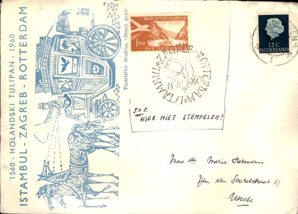 Rotterdam - Zagreb - Stempels - 1960, Verzenden, Envelop