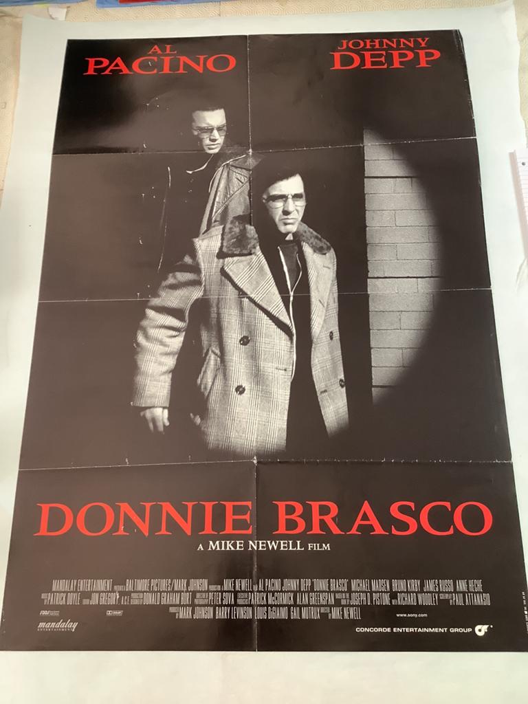 DONNIE BRASCO   Filmposter   70-100 cm, Ophalen of Verzenden, Zo goed als nieuw, Deurposter of groter, Film en Tv