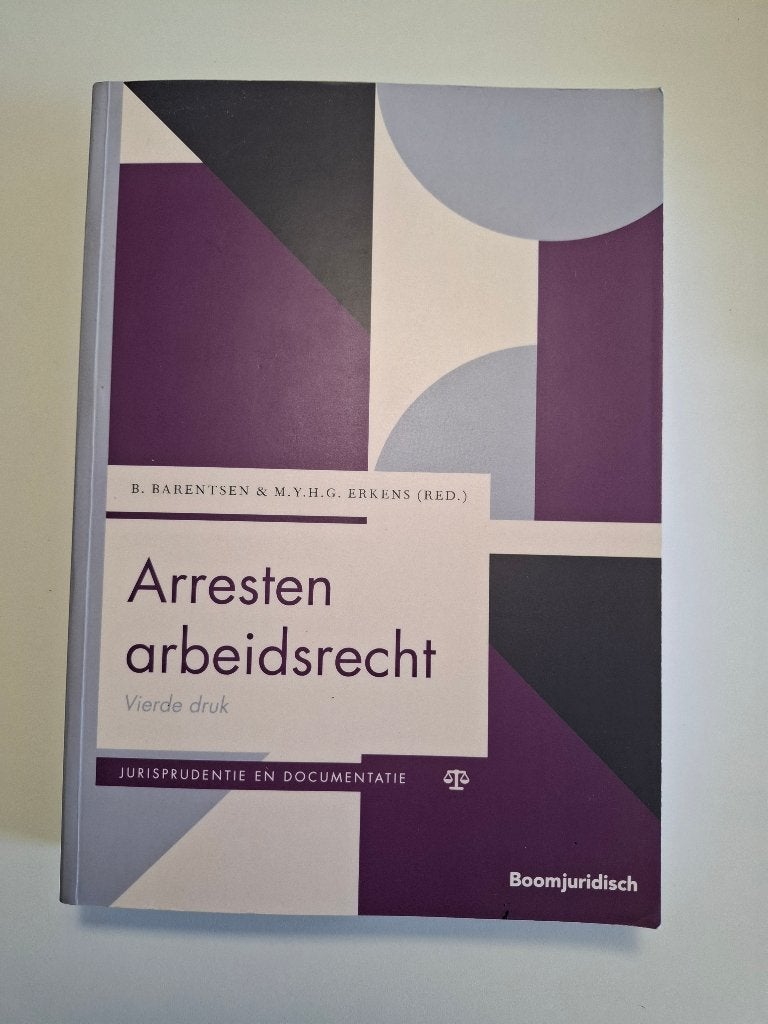 Arresten arbeidsrecht, Boom, Ophalen of Verzenden, Alpha, WO