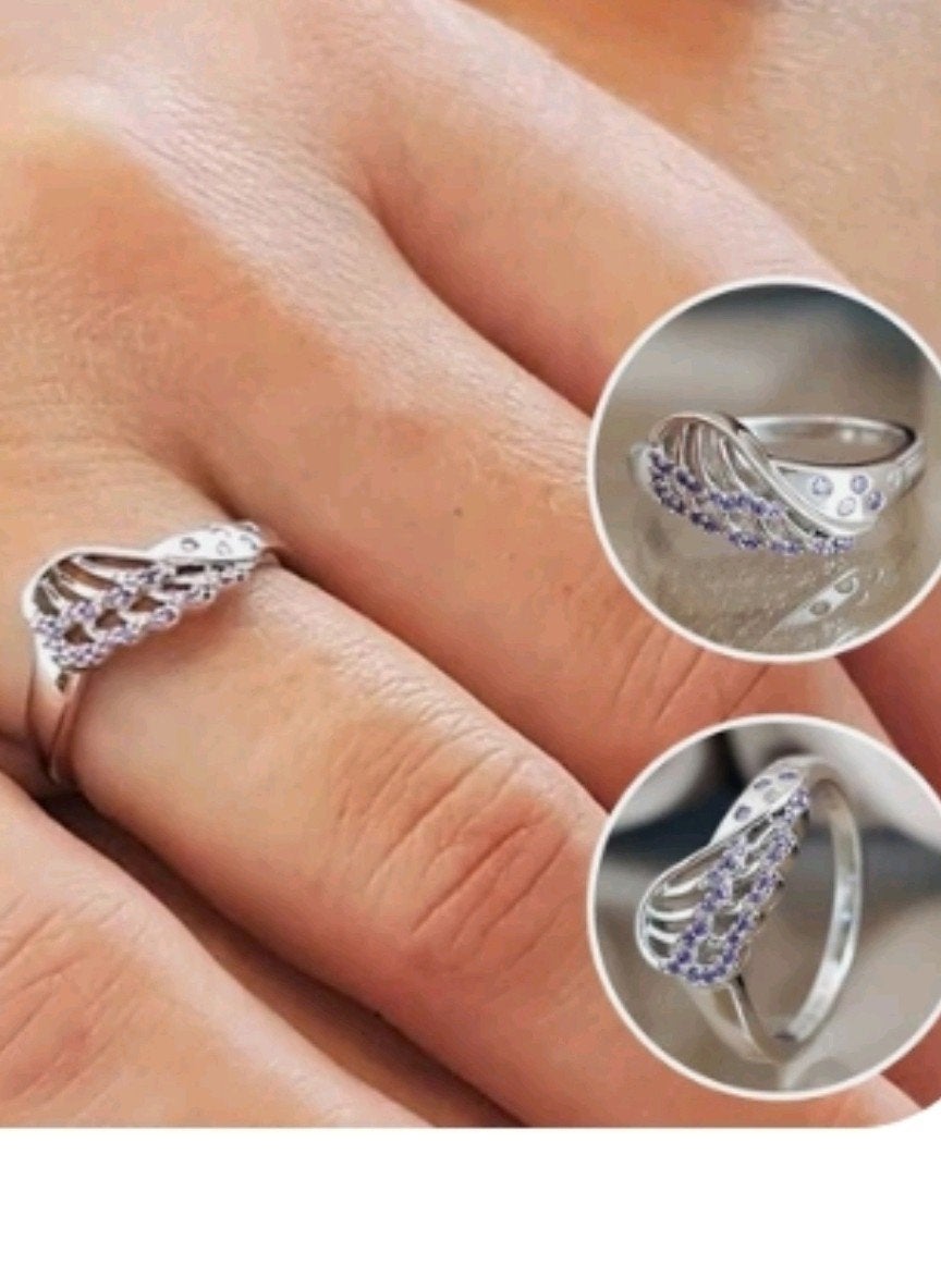 ring amethist steentjes maat 17, Verzenden, Nieuw, Zilver
