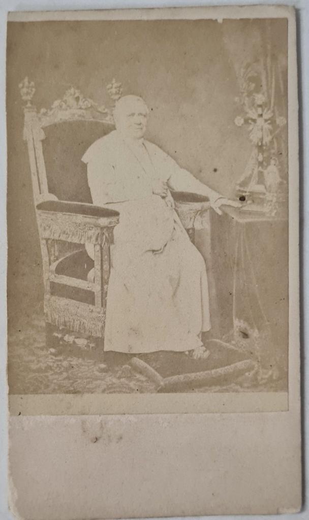 cdv Paus Pius IX 1870's, Verzamelen, Foto's en Prenten, Verzenden, Voor 1940, Gebruikt, Foto
