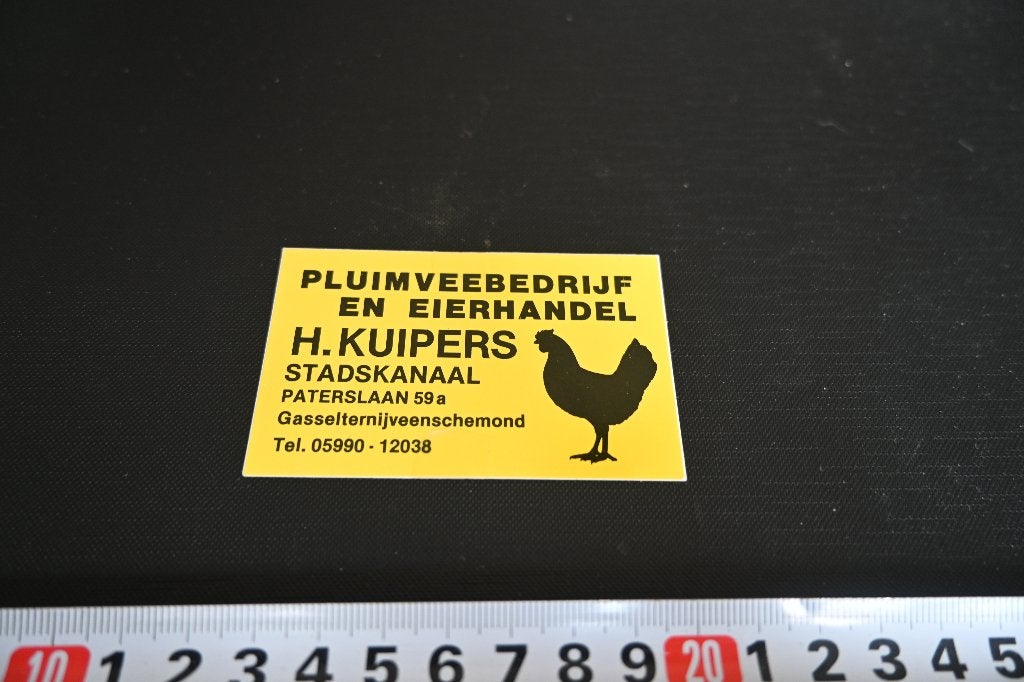 sticker Gasselternijveenschemond H. KUIPERS Pluimvee eierhan, Ophalen of Verzenden, Zo goed als nieuw
