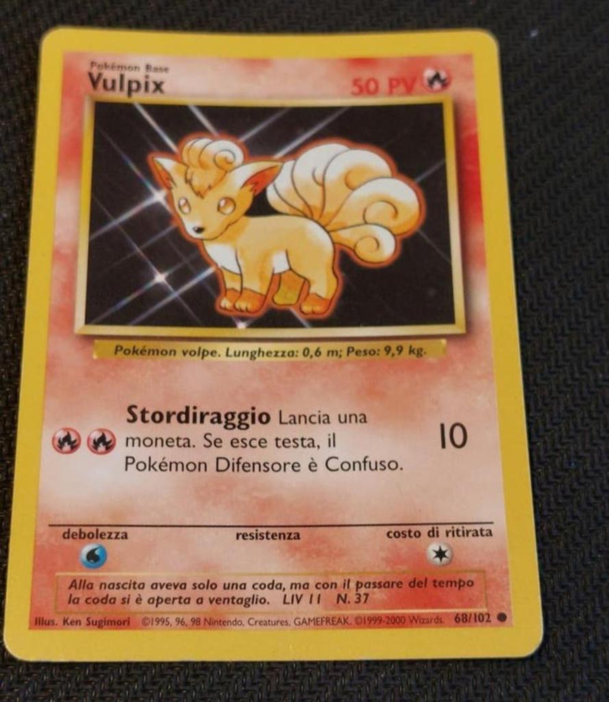 Vulpix 68/102 Base set, Ophalen of Verzenden, Zo goed als nieuw, Losse kaart
