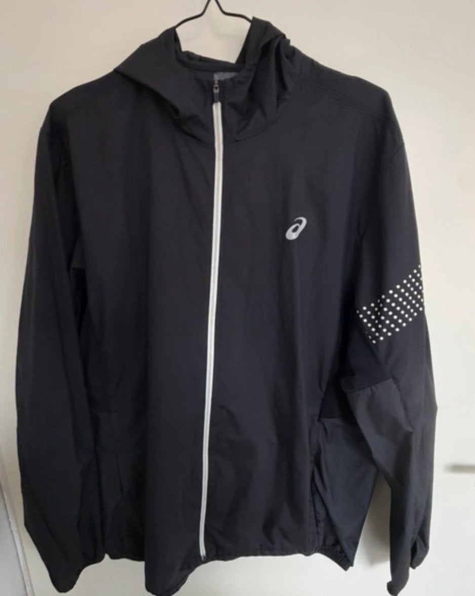 Asics hardloopjack - Zwart - Maat XL, Zwart, Maat 56/58 (XL), Ophalen of Verzenden, Zo goed als nieuw