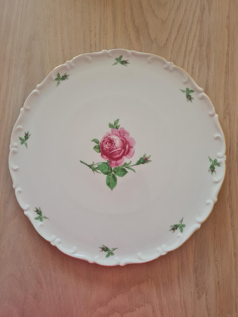 Vintage Taartplateau rozen, Ophalen of Verzenden