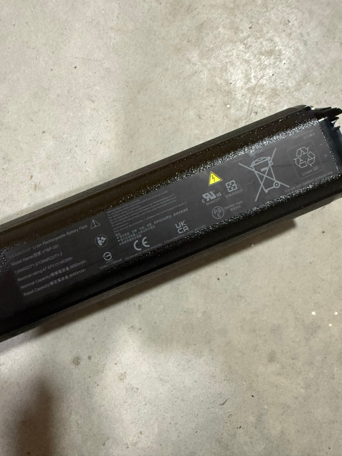 VanMoof A5 Li-ion Accu VTBP-001 - Defect/Onderdelen, Gebruikt