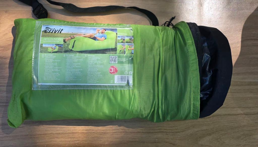 Crivit Air Lounger / Opblaasbare Loungestoel (Groen) – Nieuw, Caravans en Kamperen, Ophalen of Verzenden, Nieuw
