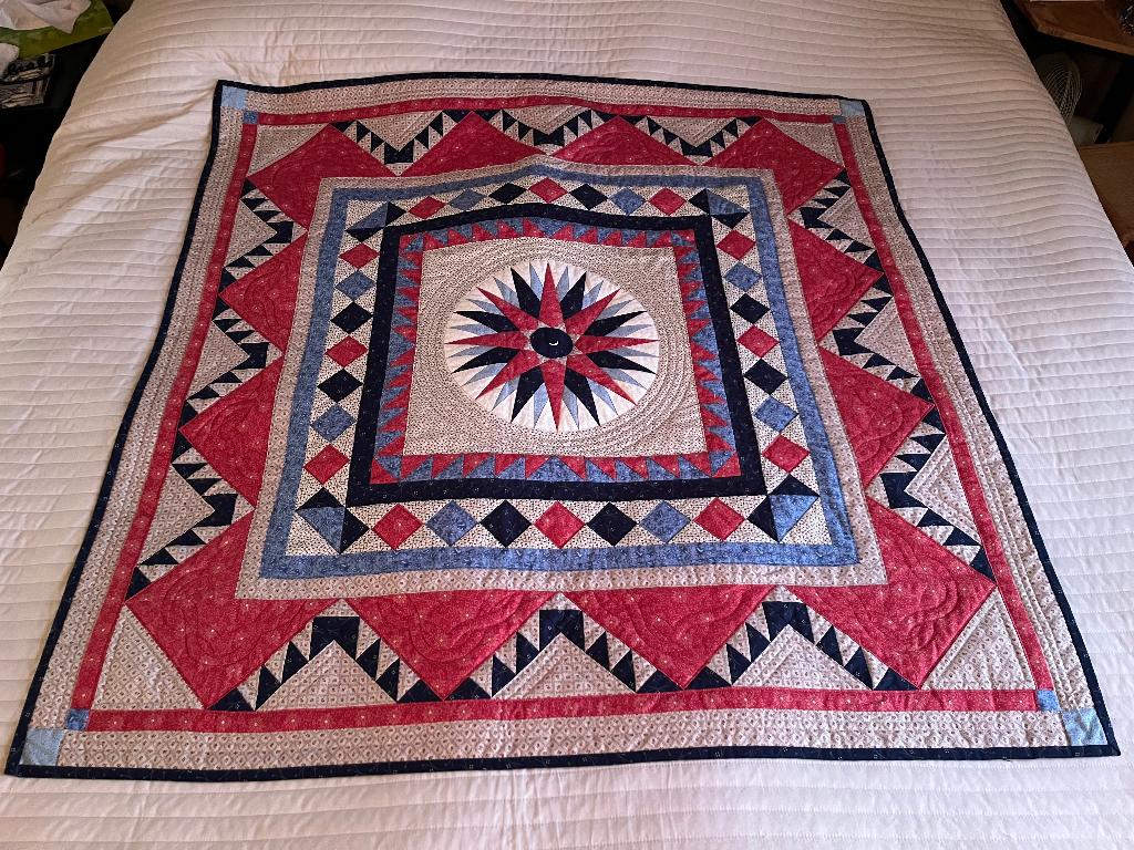 Prachtige compass quilt/kleed; handwerk., Ophalen of Verzenden, Zo goed als nieuw, Overige typen