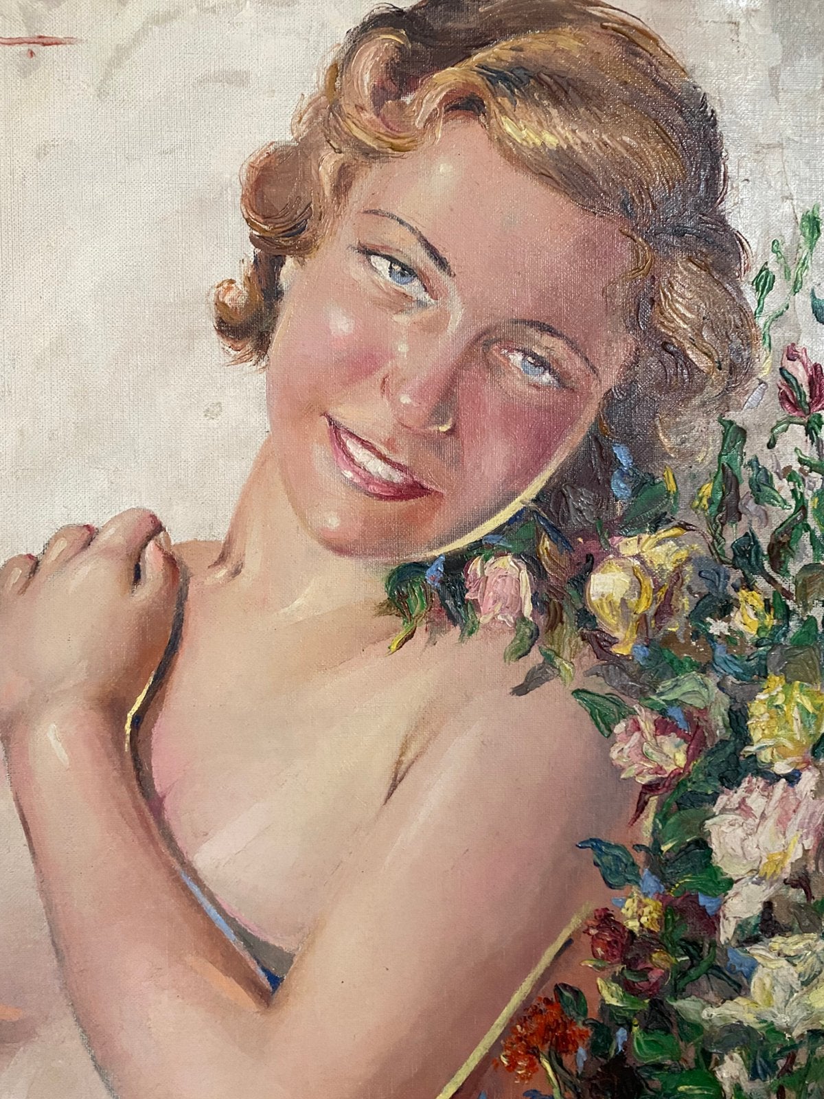 Schilderij Fernand Toussaint?, Antiek en Kunst, Kunst | Schilderijen | Klassiek, Ophalen, Doek, Portret of Personen, Origineel werk