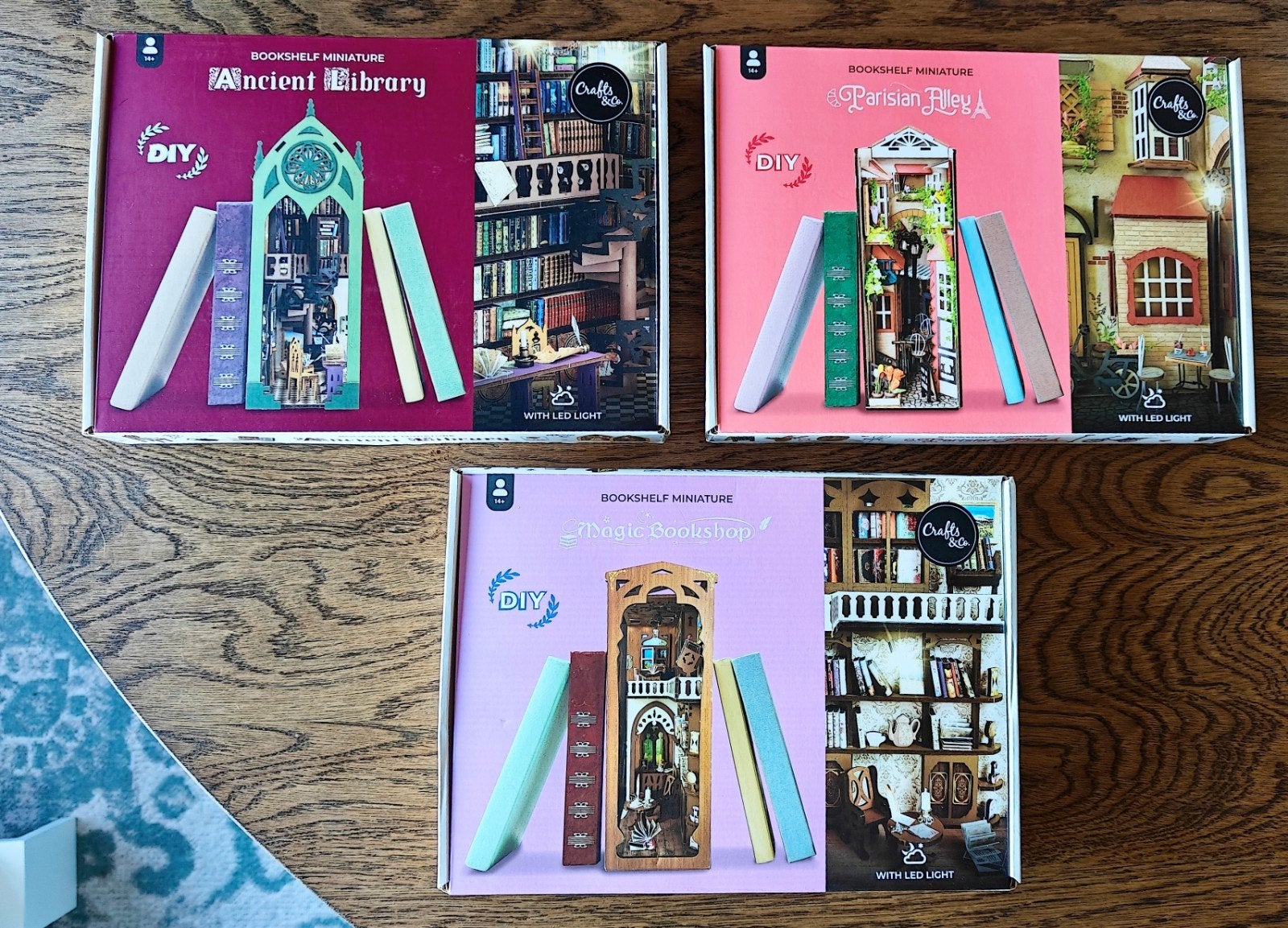 Drie nieuwe booknooks (incl. materialen), Hobby en Vrije tijd, Knutselen, Ophalen of Verzenden, Nieuw, Knutselset
