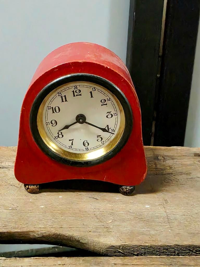 9869 . Vintage Beehive-Shaped Mantel Clock- Mantelklok, Ophalen of Verzenden
