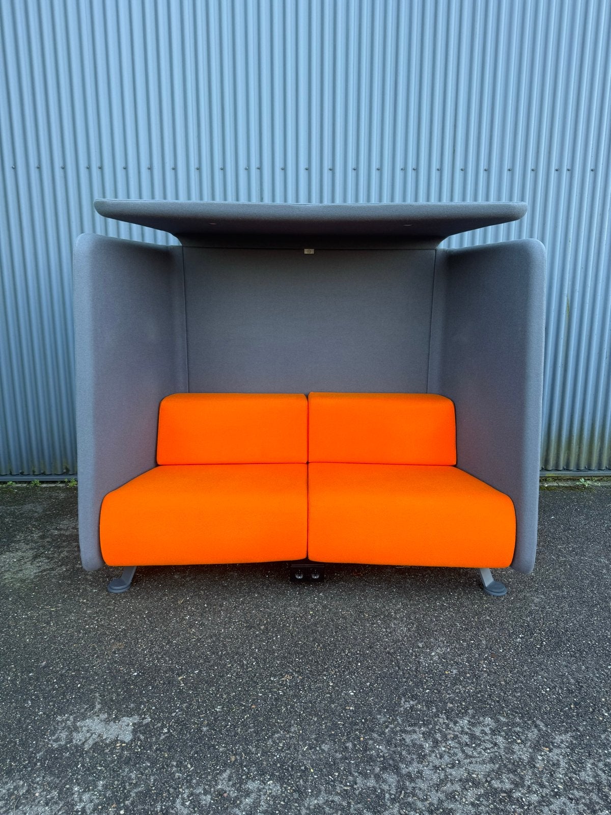PROOFF Niche bank grijs/oranje met verlichting, Ophalen, Gebruikt, 75 tot 100 cm, Stof