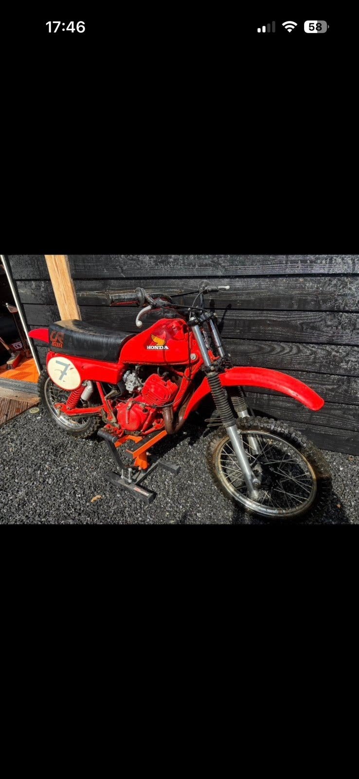 Honda cr80 elsinore 1980 cr twinshock oldtimer vintage, Ophalen, Gebruikt, Overige modellen