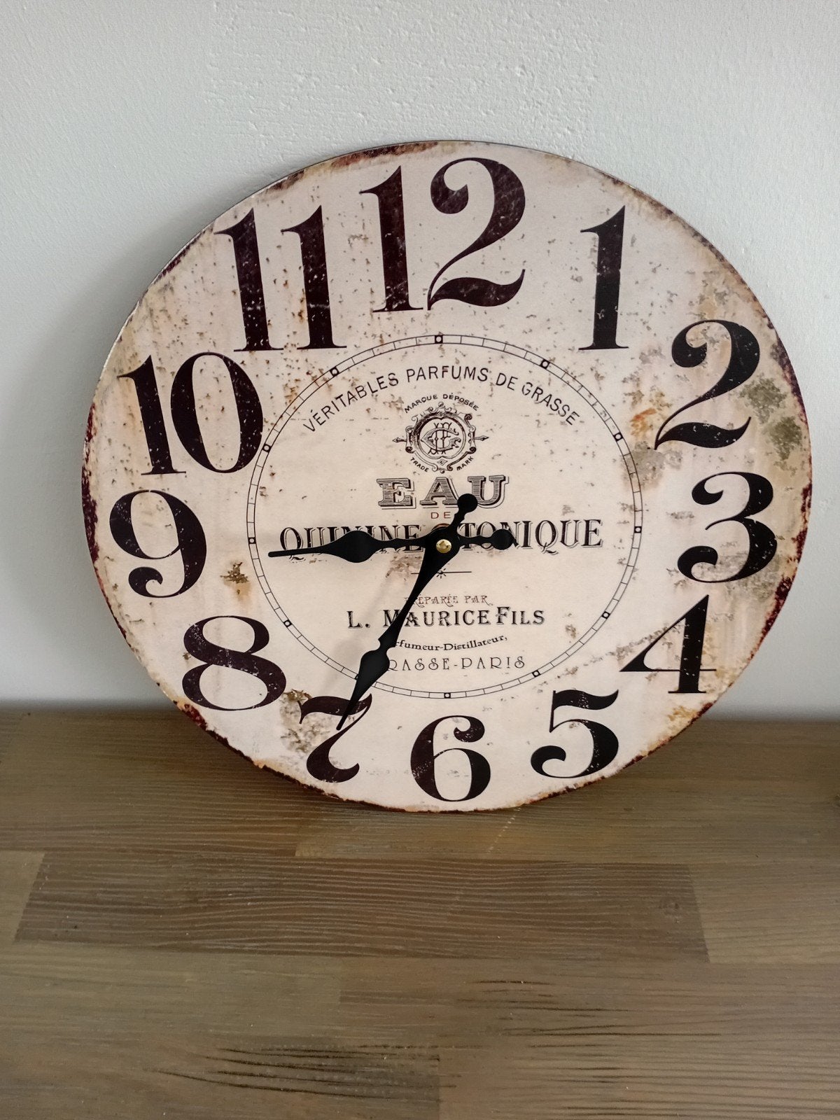 Vintage Wandklok - Franse Apotheek Stijl, Ophalen of Verzenden