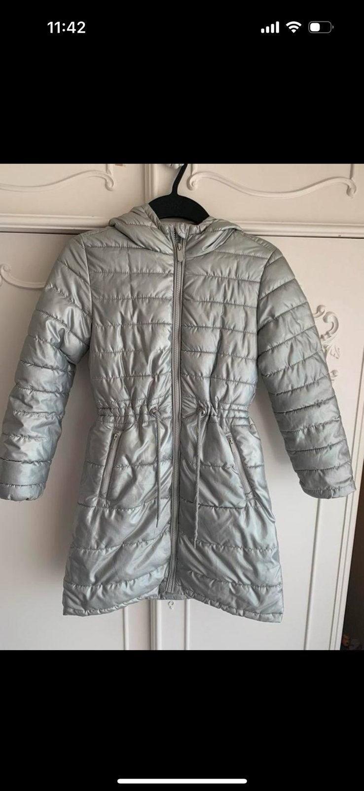 Nieuwstaat zilver jas merk Reserved maat 134, Kinderen en Baby's, Kinderkleding | Maat 134, Ophalen of Verzenden, Zo goed als nieuw