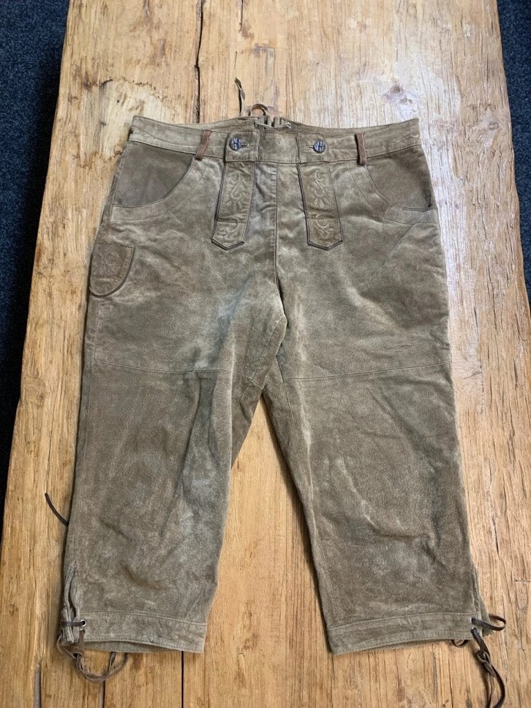 Heren originele Lederhosen/kniebroek, Kleding | Heren, Bruin, Djt@dejuistetoon.eu, Overige maten, Ophalen of Verzenden