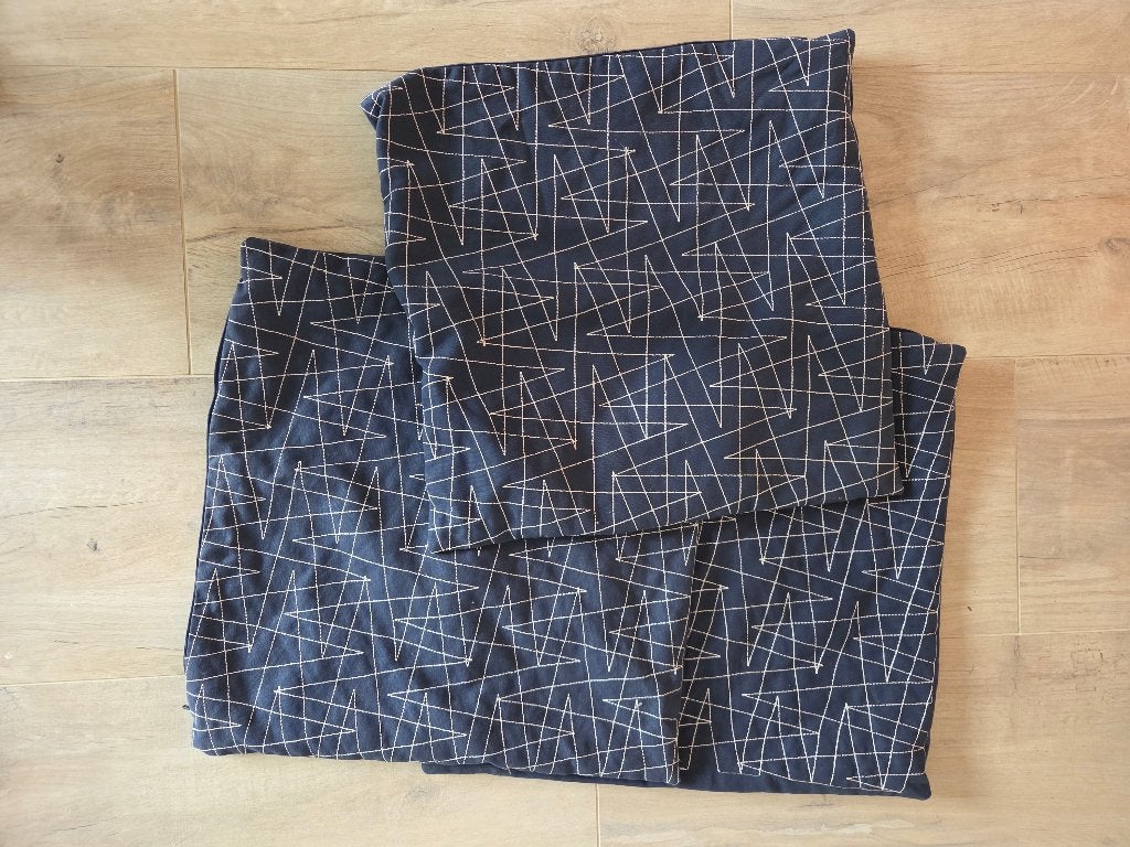 3 Donkerblauwe Ikea kussenhoezen (50x50 cm), Blauw, IKEA, Zo goed als nieuw, Vierkant