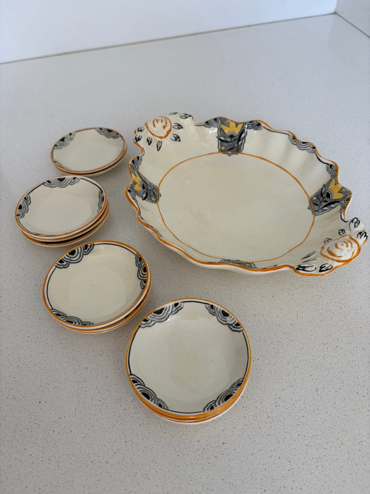 Antiek engels petit fours set, Ophalen of Verzenden