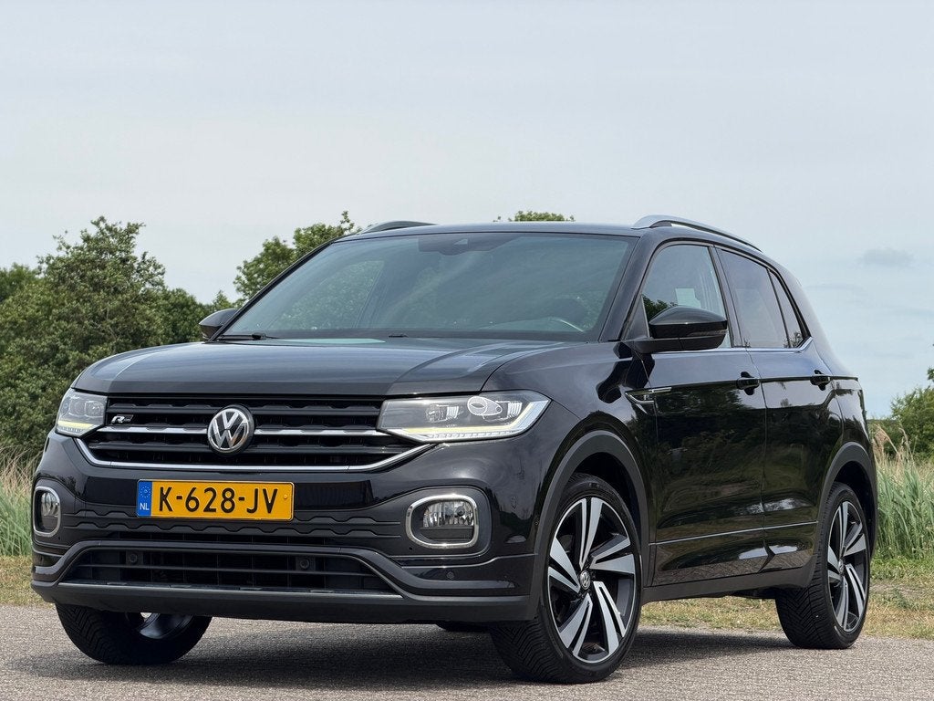Volkswagen T-Cross 1.0 TSI DSG Automaat 2x R-Line - DeepBlac, Auto's, Volkswagen, T-Cross, Gebruikt, Euro 6, Zwart