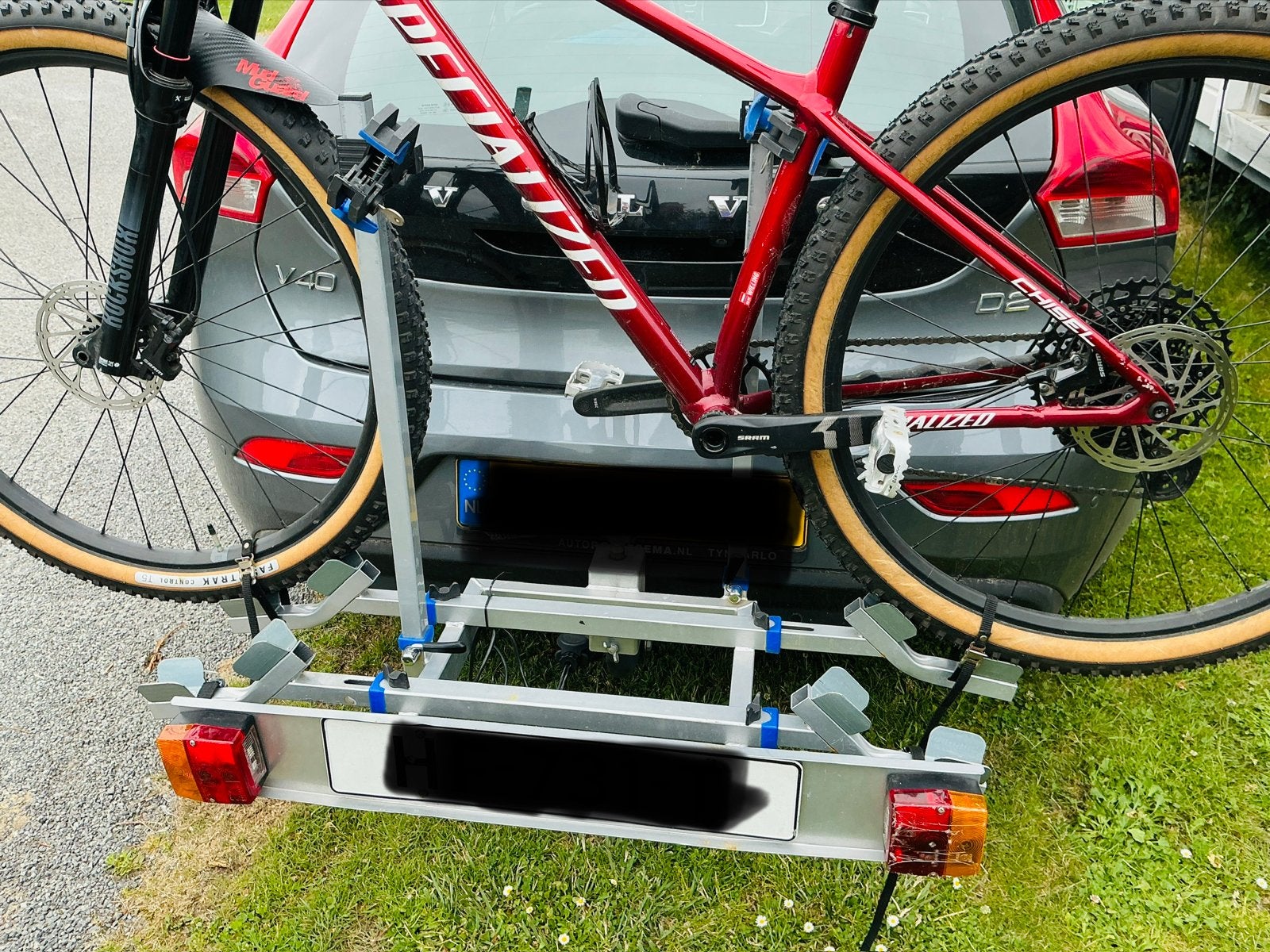Trekhaak fietsendrager voor 2 fietsen, Ophalen, Gebruikt, 2 fietsen, Trekhaakdrager
