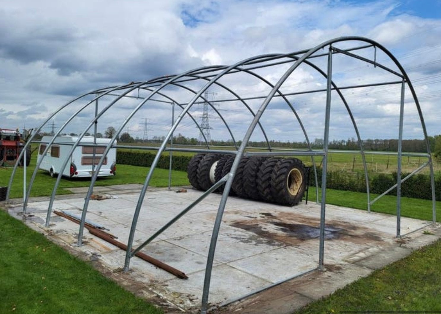 Rondbooghal frame, Ophalen, Zo goed als nieuw, Aluminium
