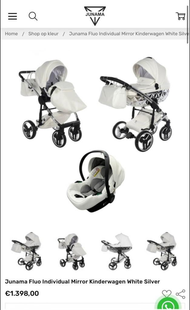 Junama luxe kinderwagen, Kinderen en Baby's, Kinderwagens en Combinaties, Ophalen of Verzenden, Nieuw, Overige merken
