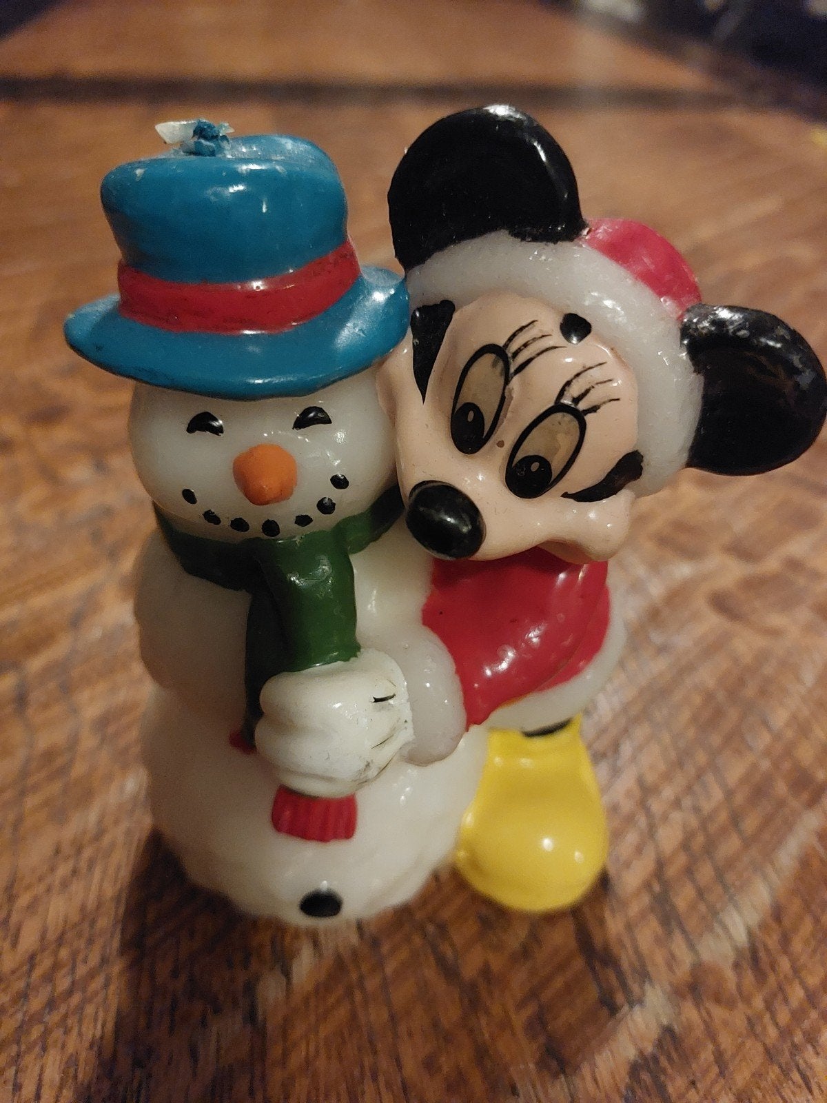 Disney Minnie Mouse en Sneeuwpop Kaars - Kerstdecoratie, Ophalen of Verzenden