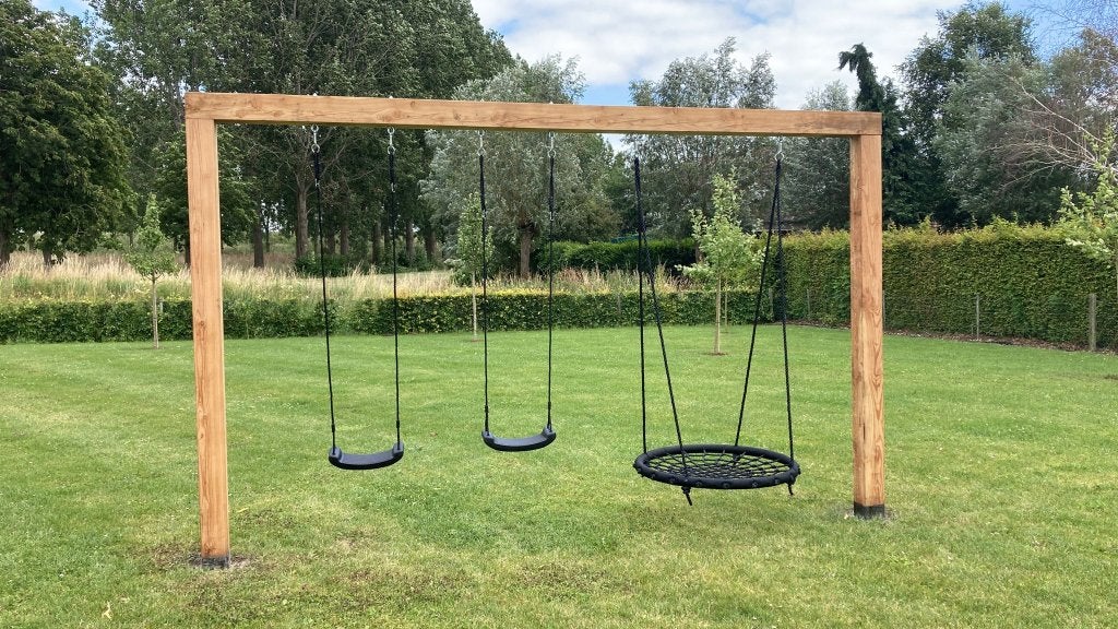 Houten schommel pergola Douglas | model Boerderij Koe, Welles Tuinhout, Mail@wellestuinhout.nl, Nieuw, Ophalen of Verzenden