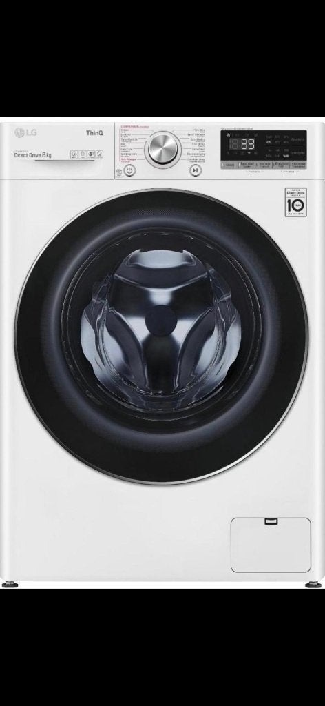 LG ThinQ Turbowash wasmachine 8kg, Witgoed en Apparatuur, Wasmachines, Zo goed als nieuw, Voorlader, 8 tot 10 kg, 85 tot 90 cm
