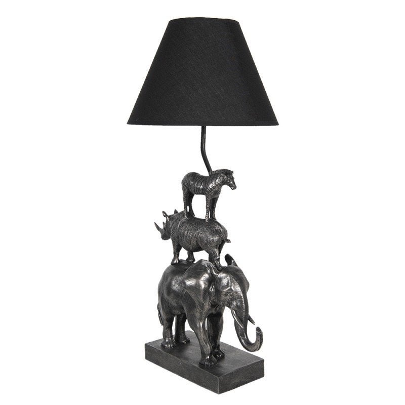 Tafellamp dieren. olifant, neushoorn en zebra met kap., Ophalen of Verzenden, Nieuw, Overige materialen