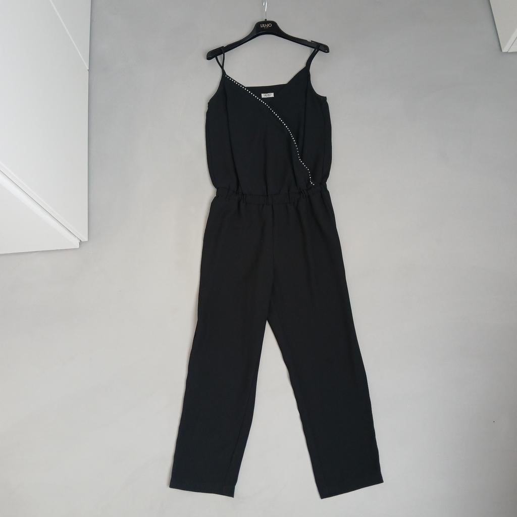 Liu Jo jumpsuit met strassteentjes zwart zgan maat 36 kuit, Ophalen of Verzenden, Zo goed als nieuw, Maat 36 (S), Zwart