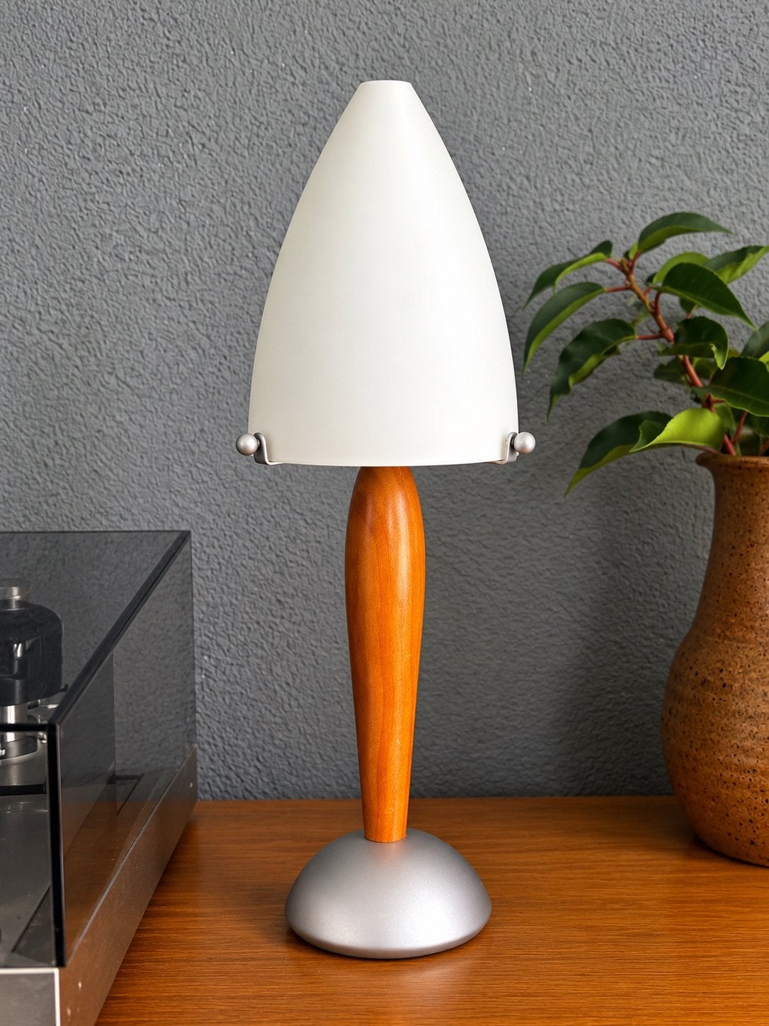 Vintage HEMA tafellamp jaren 90 - Retro design, Gebruikt, Overige merken, Vintage, Wit