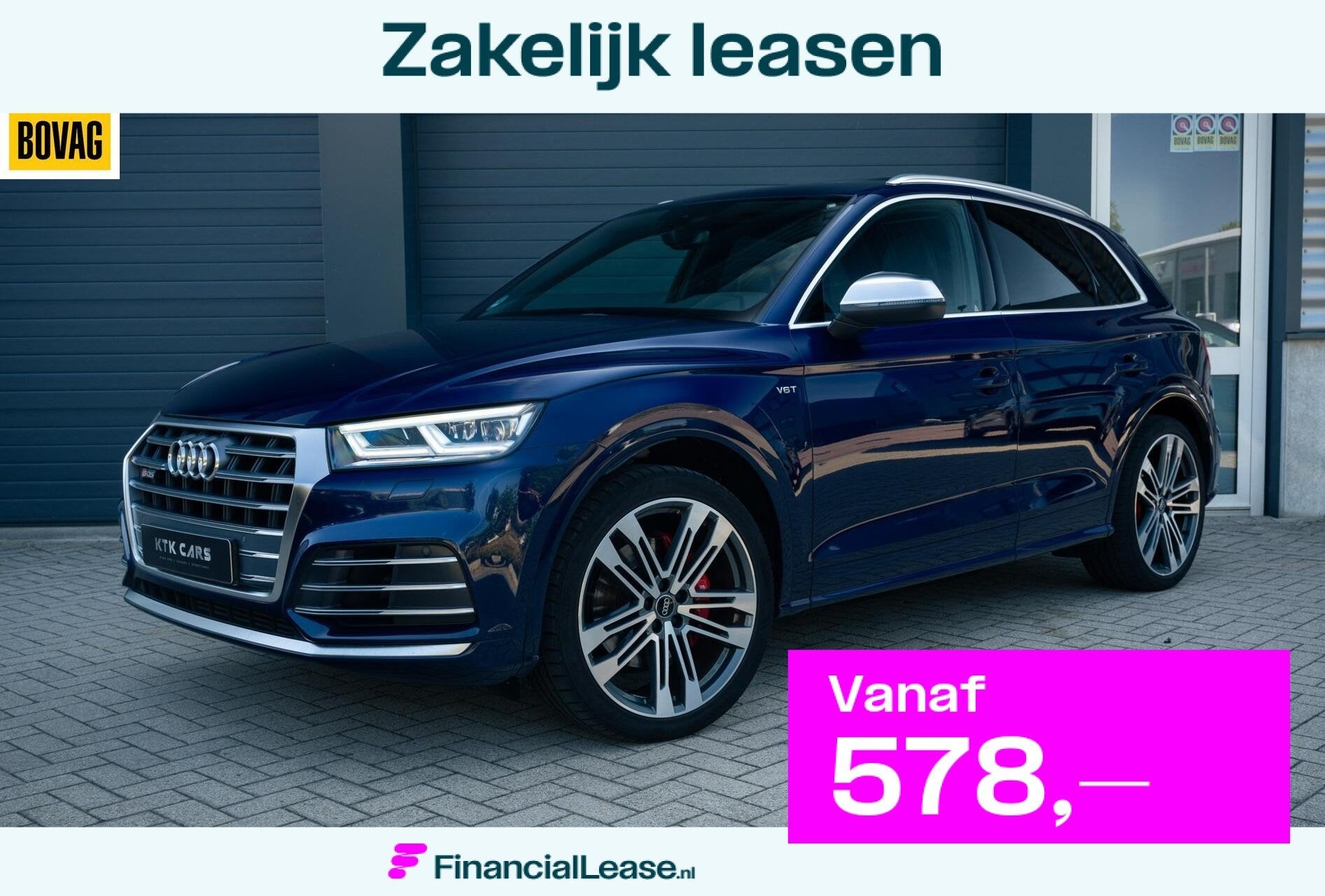 Audi SQ5 3.0 TFSI SQ5 quattro|Pano|Keyles|Stoelverwarming|Lu, Automaat, Stof, Gebruikt, Blauw