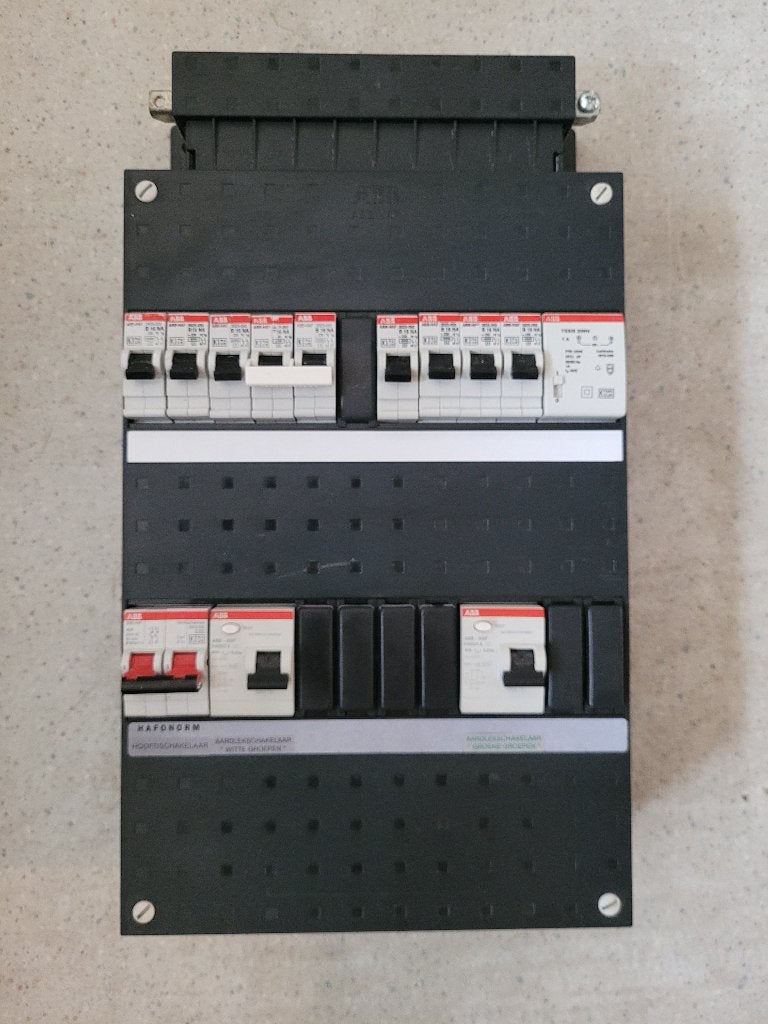 ABB groepenkast met kookgroep en beltrafo, Ophalen of Verzenden, Gebruikt, ABB, Overige typen