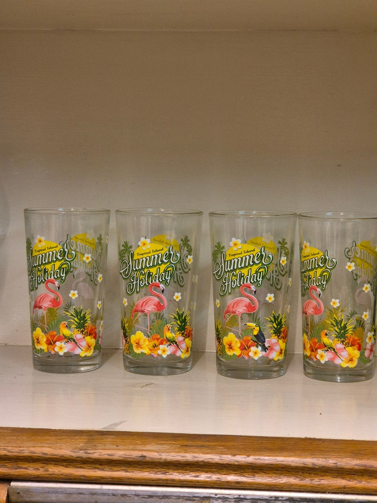 Tropical island summer holiday glas, Ophalen of Verzenden