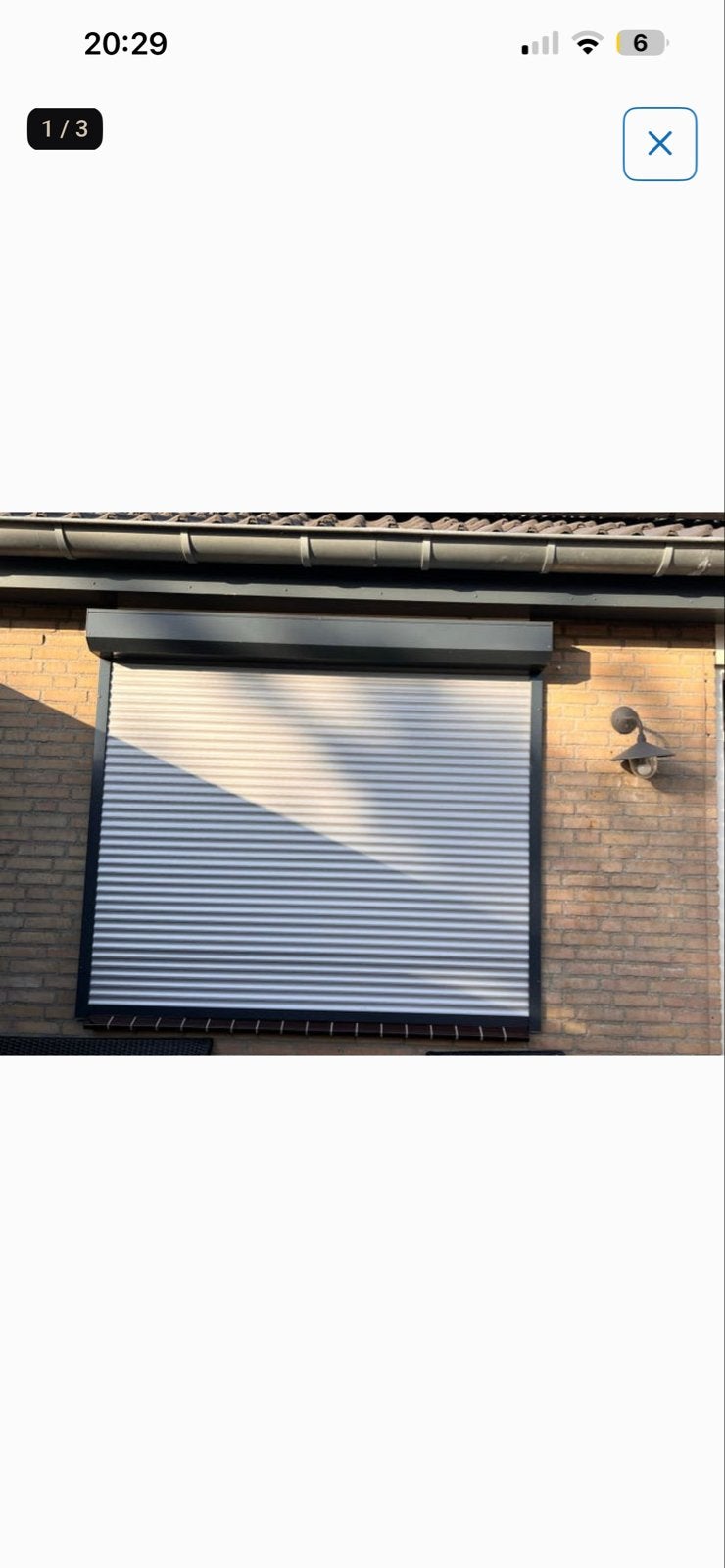 Rolluik voor raam of deur - Grijs, Doe-het-zelf en Verbouw, Ophalen of Verzenden, Gebruikt, Grijs, 150 tot 200 cm