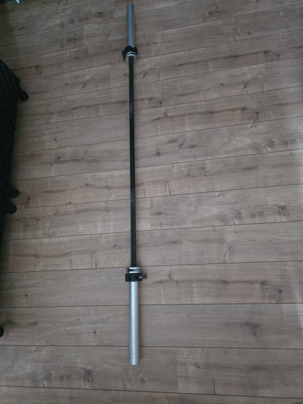 Rogue Bar 2.0 + OSO Collars + 100kg Bumper Plates, Ophalen, Zo goed als nieuw, Halterset