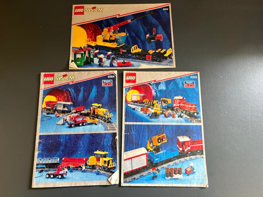 Lego 9v intructie boekjes trein, Lego, Lego, Verzenden, Zo goed als nieuw