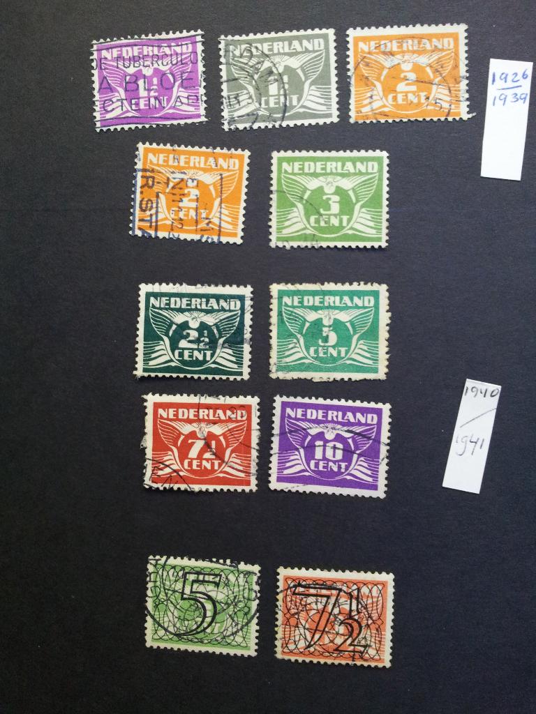 Nederland vliegende duif 1926-41 gestempeld, Ophalen of Verzenden, T/m 1940, Gestempeld