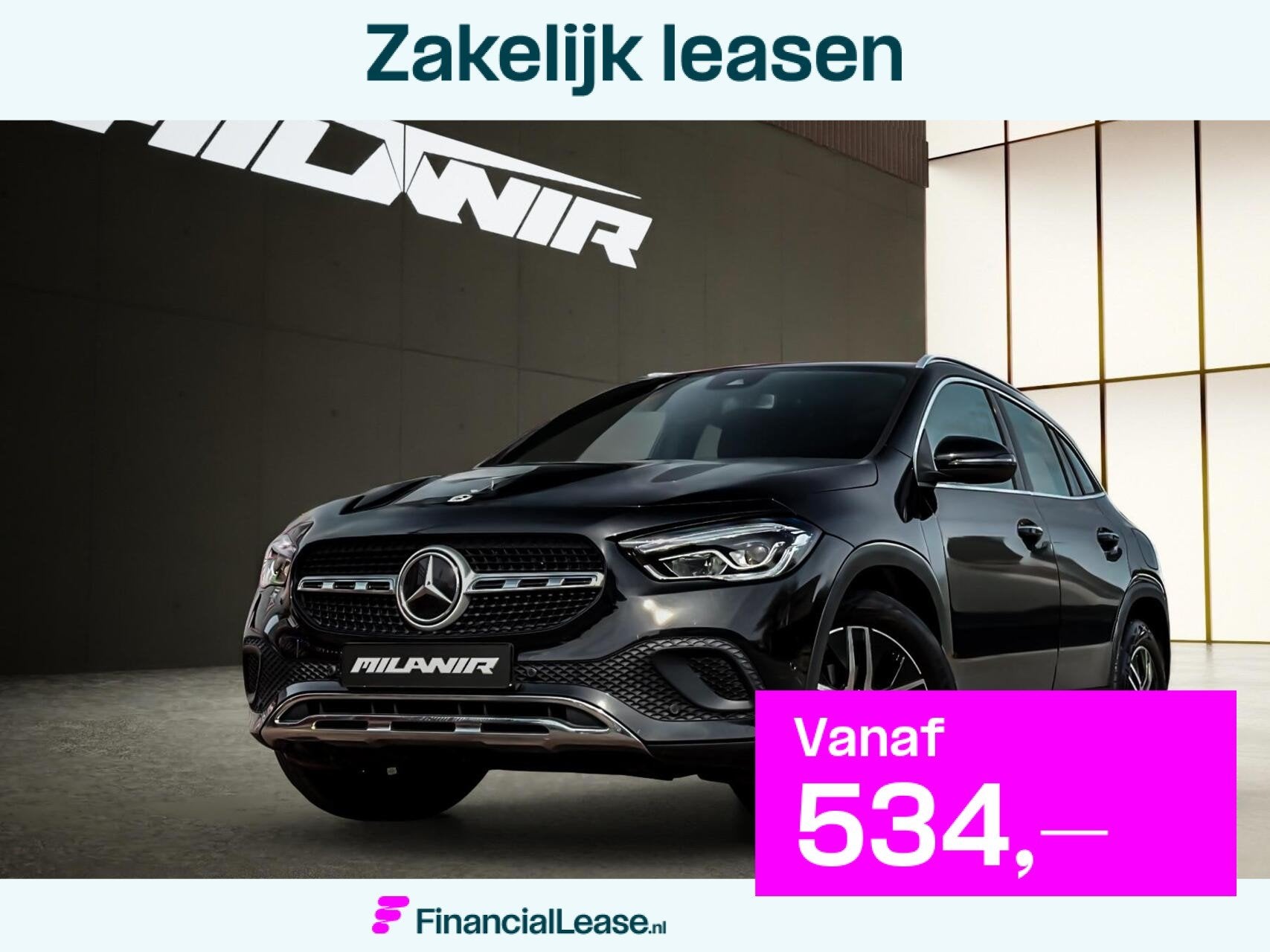 Mercedes GLA-klasse 180 Luxury Line |Sfeer |Leder |Camera, Dealer onderhouden, Gebruikt, 4 cilinders, Zwart