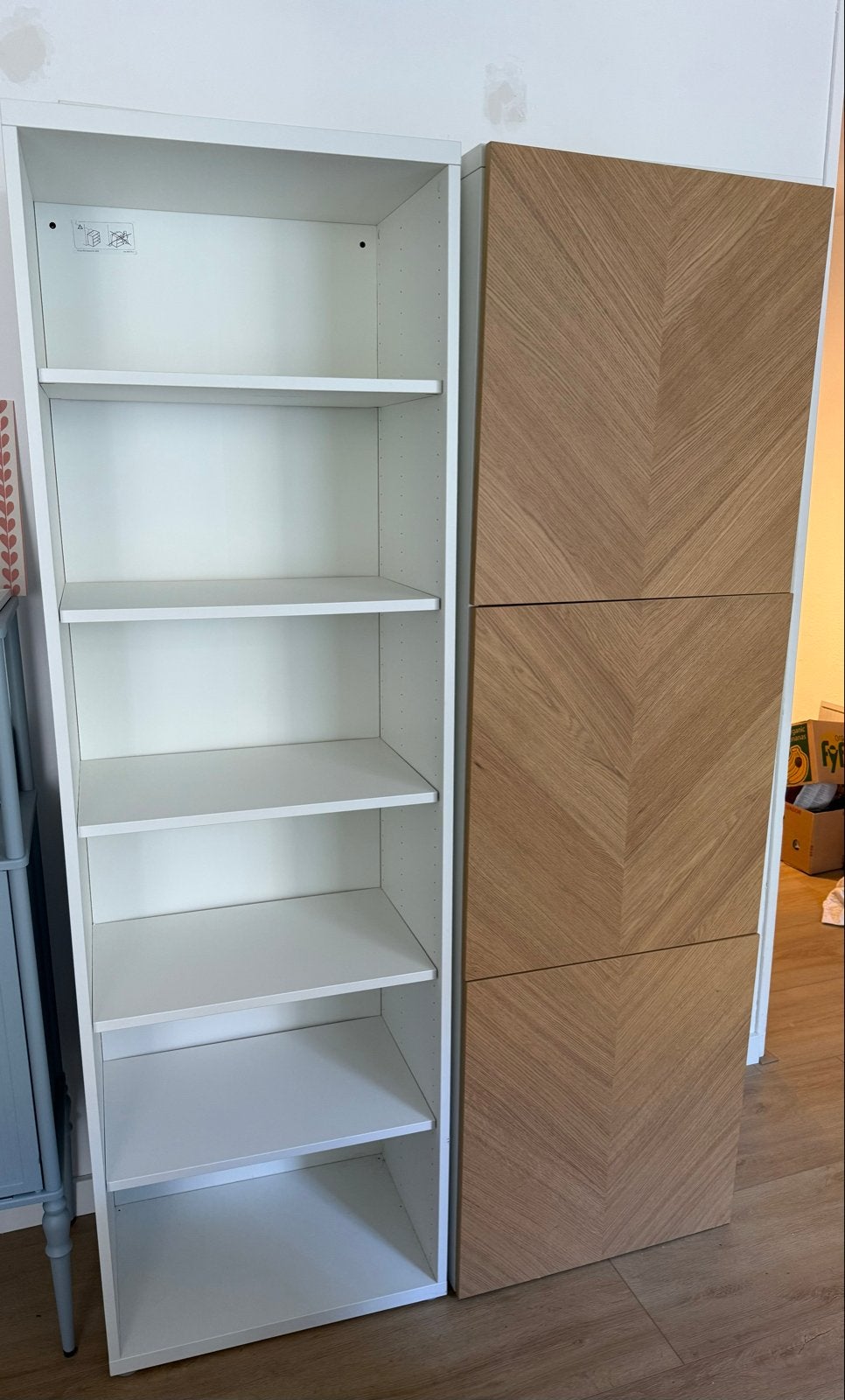 2 IKEA kasten (192x61x40) met deuren, Ophalen, Overige materialen, Gebruikt, 50 tot 100 cm