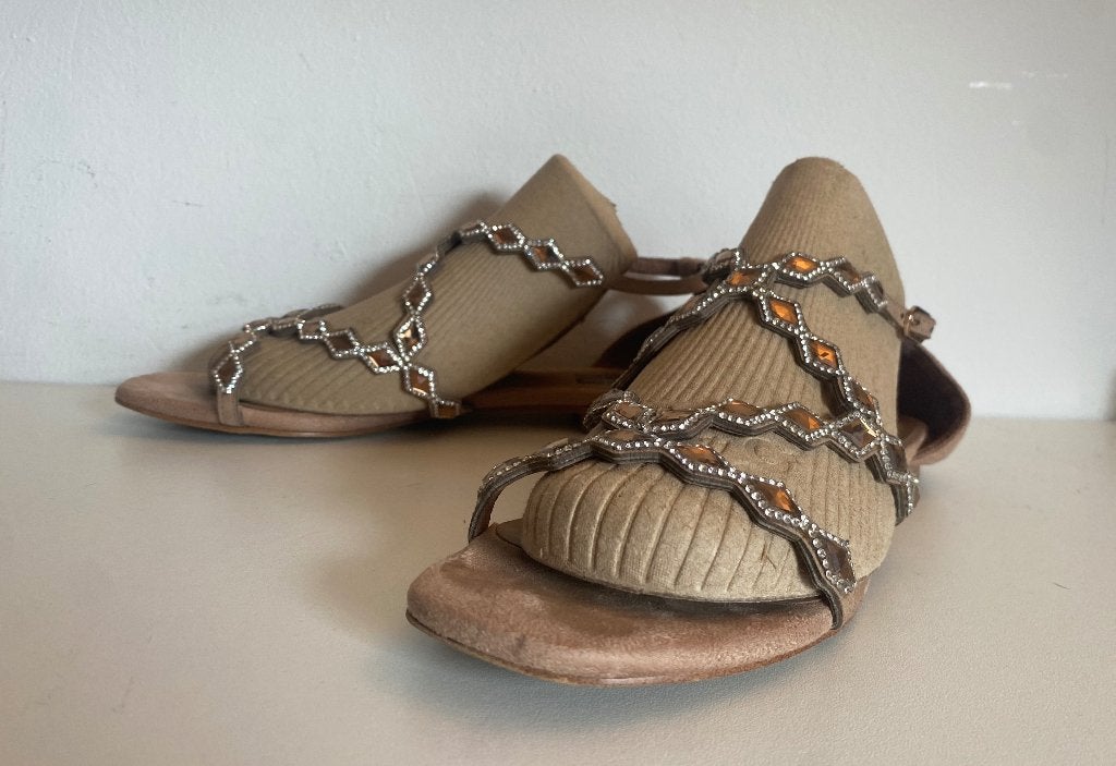 Bibi Lou sandaaltjes beige koper 37, Verzenden, Beige, Bibi Lou, Sandalen of Muiltjes