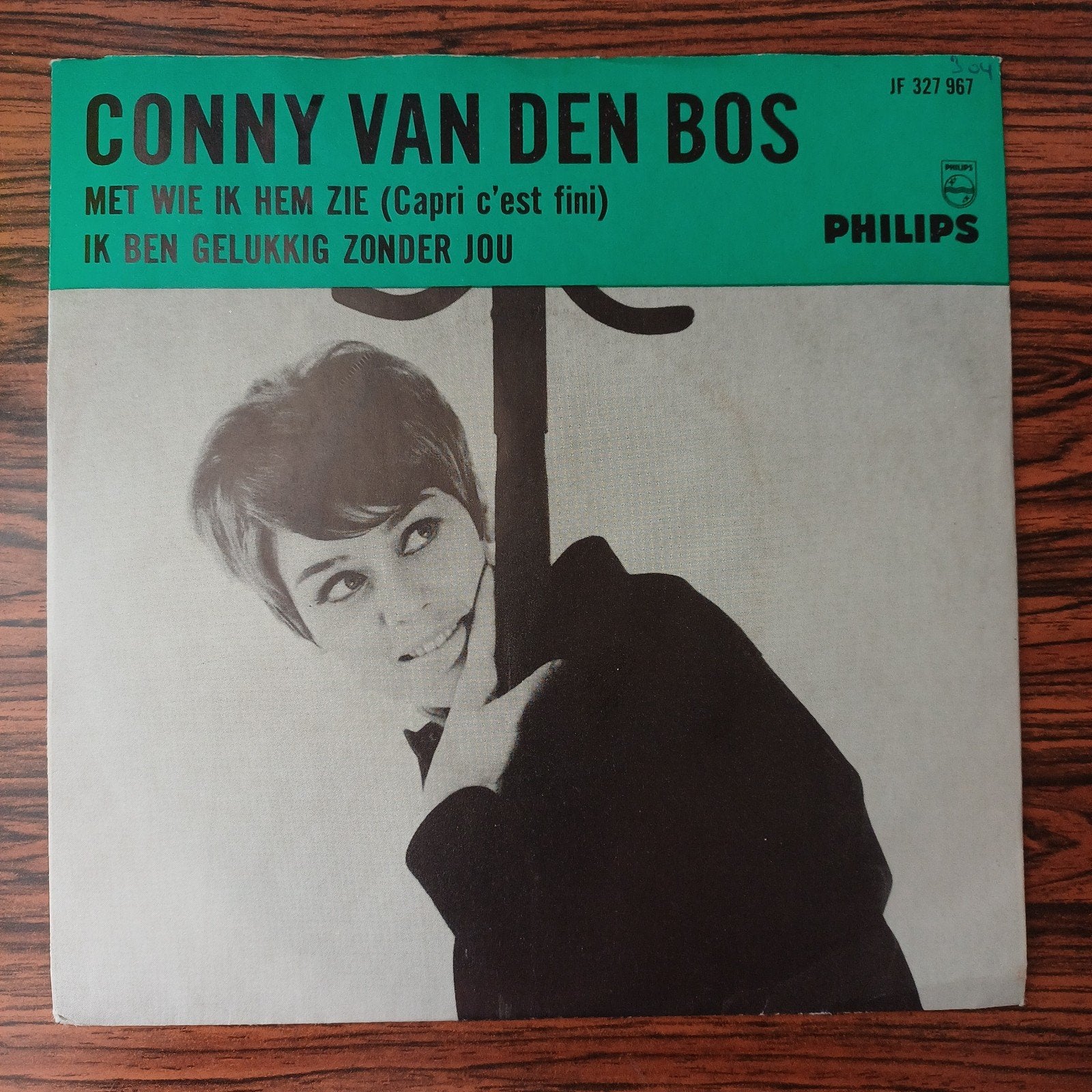 Conny van den Bos - Met Wie Ik Hem Zie/ ik ben gelukkig..., Cd's en Dvd's, Gebruikt, 7 inch, Ophalen of Verzenden, EP