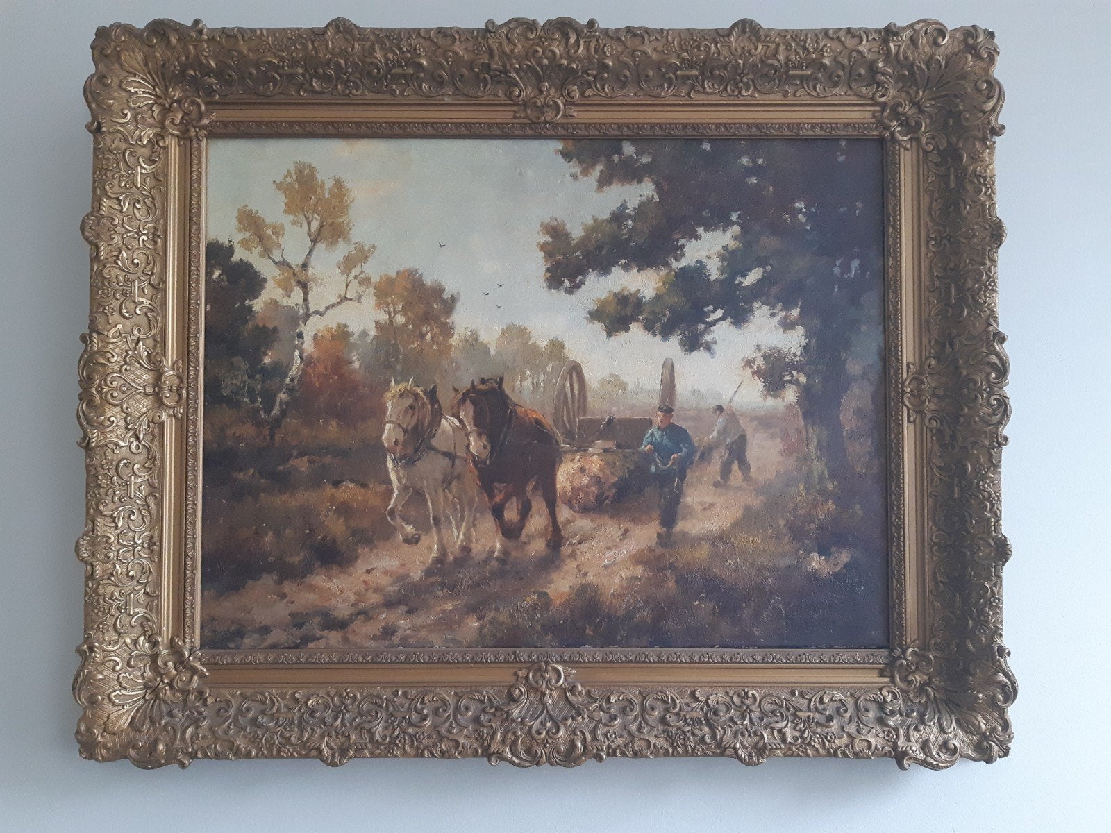 Groot Schilderij  M. Nefkens " Malle Jan", Antiek en Kunst, Kunst | Schilderijen | Klassiek, Ophalen