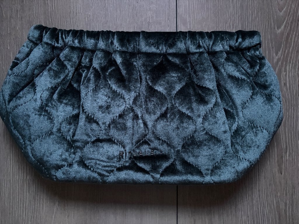 Rituals toilettas/ clutch groen velvet nieuw, Ophalen of Verzenden, Nieuw, Groen, Dame