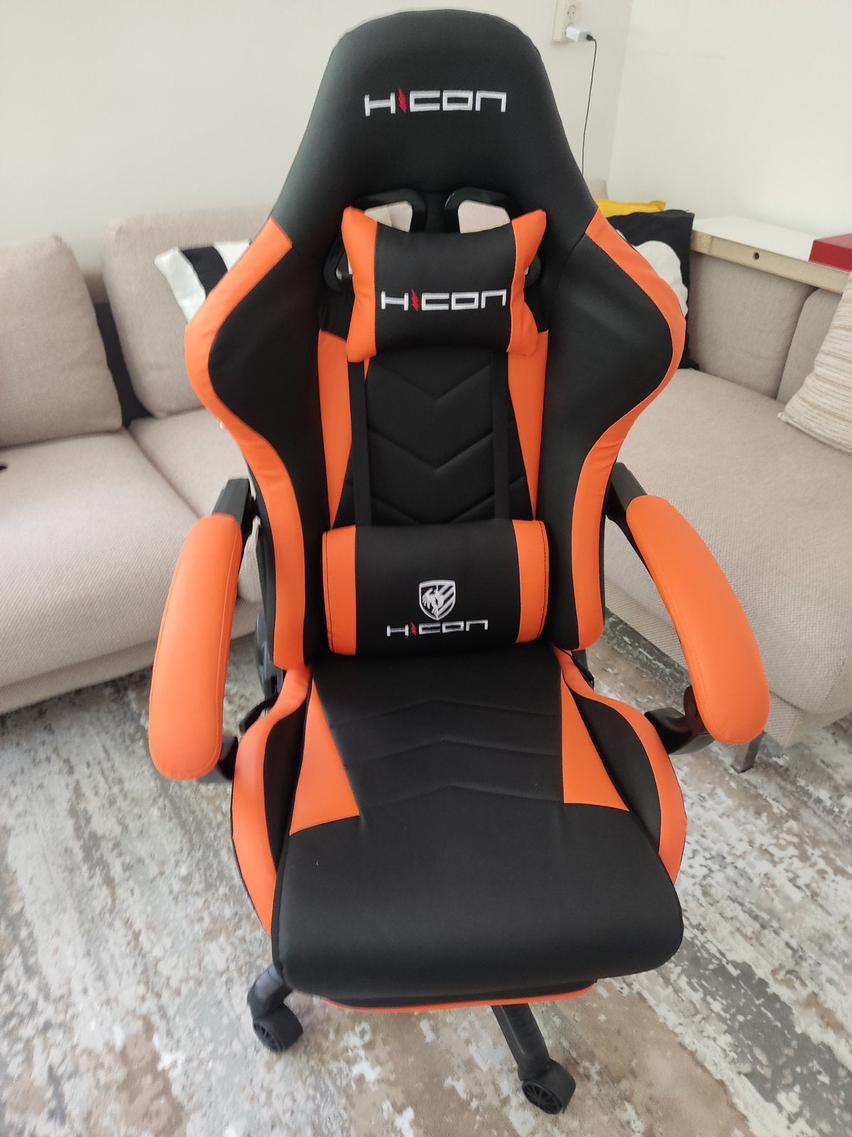 Hicon-gamingstoel, Ophalen, 1 speler, Racen en Vliegen, Zo goed als nieuw